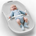 Widitn baby changing pad front view with safety strap