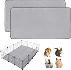 2Pack Guinea Pig Cage Liners, LWYMX 24''X48'' Washable Guinea Pig Pee Pads, Non Slip Reusable Super Absorbent Guinea Pig Training Mat Bedding Fleece for Small Animals Hamster Rabbit Chinchilla Rat - Image 13