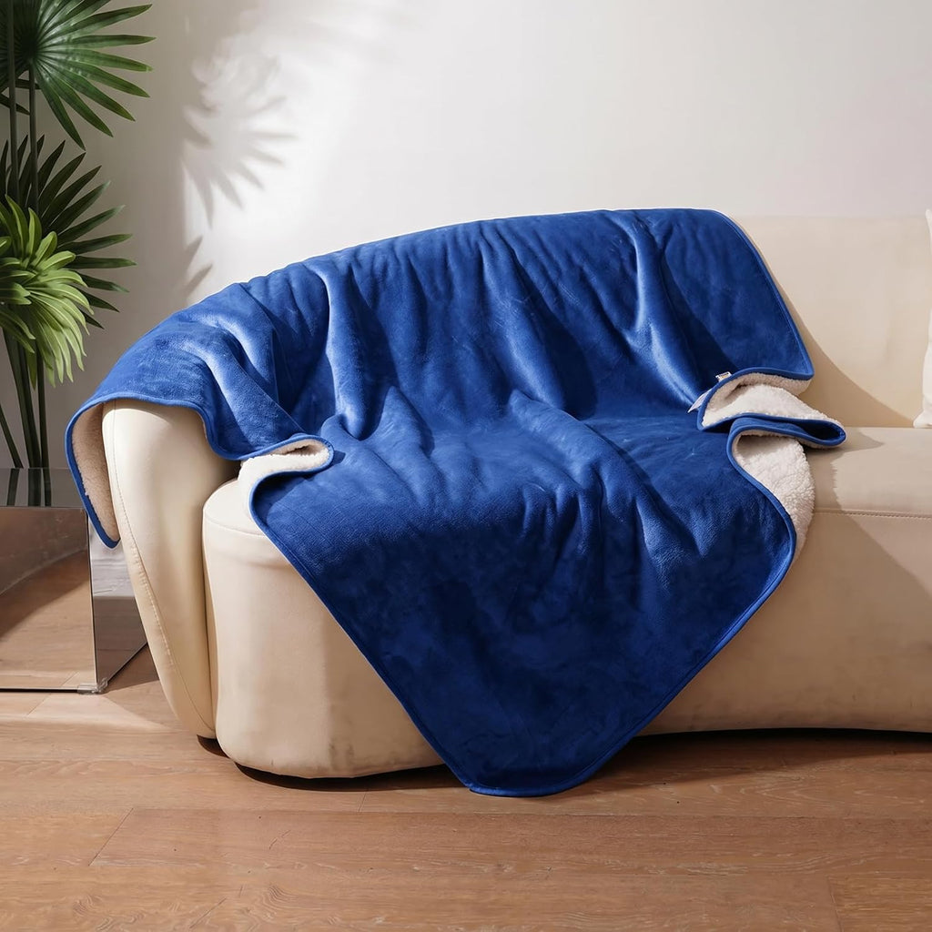 Sunheir Waterproof Dog Blankets for Small Dogs, Reversible Sherpa Fleece Thick Puppy Blanket, Leakproof Spill-Proof Pet Blanket for Cat, Bed, Couch, Furniture Protector, Travel, Camping, 25"X35", Grey - Image 11