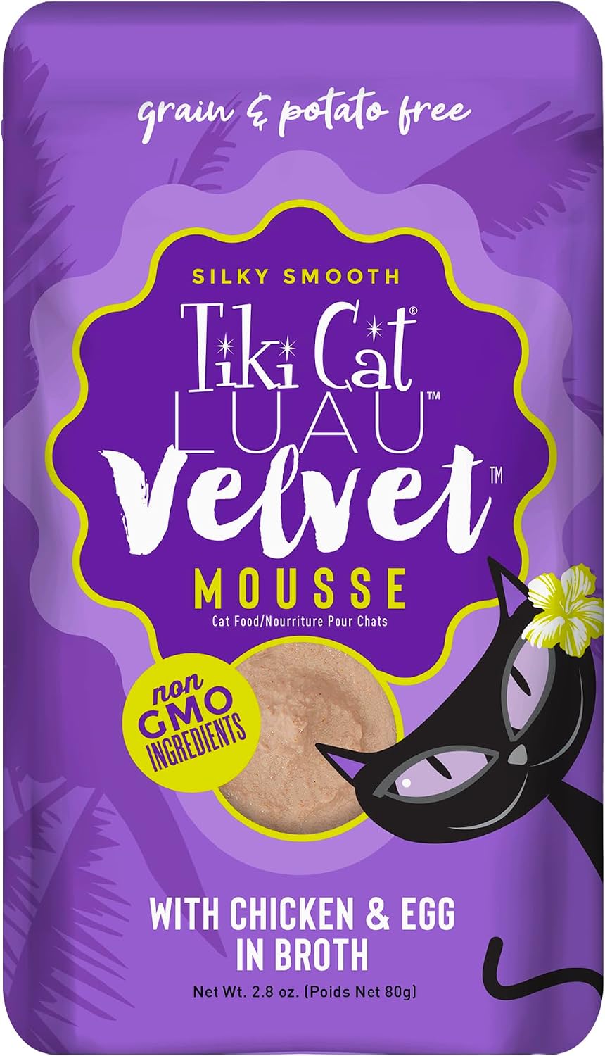 Tiki Cat Velvet Mousse, Protein Blend in Broth Variety Pack, Complete Nutrition for Balanced Diet, Wet Cat Food For All Life Stages, 2.8 oz. Pouch (Pack of 12) - Image 14