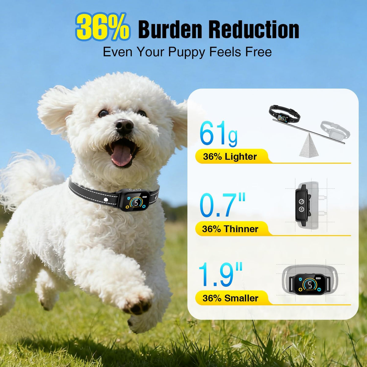Two pack smart dog bark collar set contents