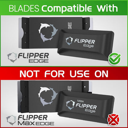 Flipper Edge aquarium glass cleaner replacement blades side view.