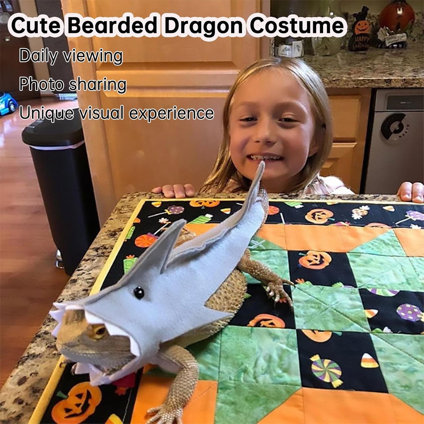 Close-up details of the durable skin-friendly felt fabric on the pet costume