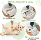 Glittme drawstring cat litter bags holding weight to display leak proof durability.