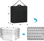YUFYIG foldable exercise pen travel bag with handles open three sides view