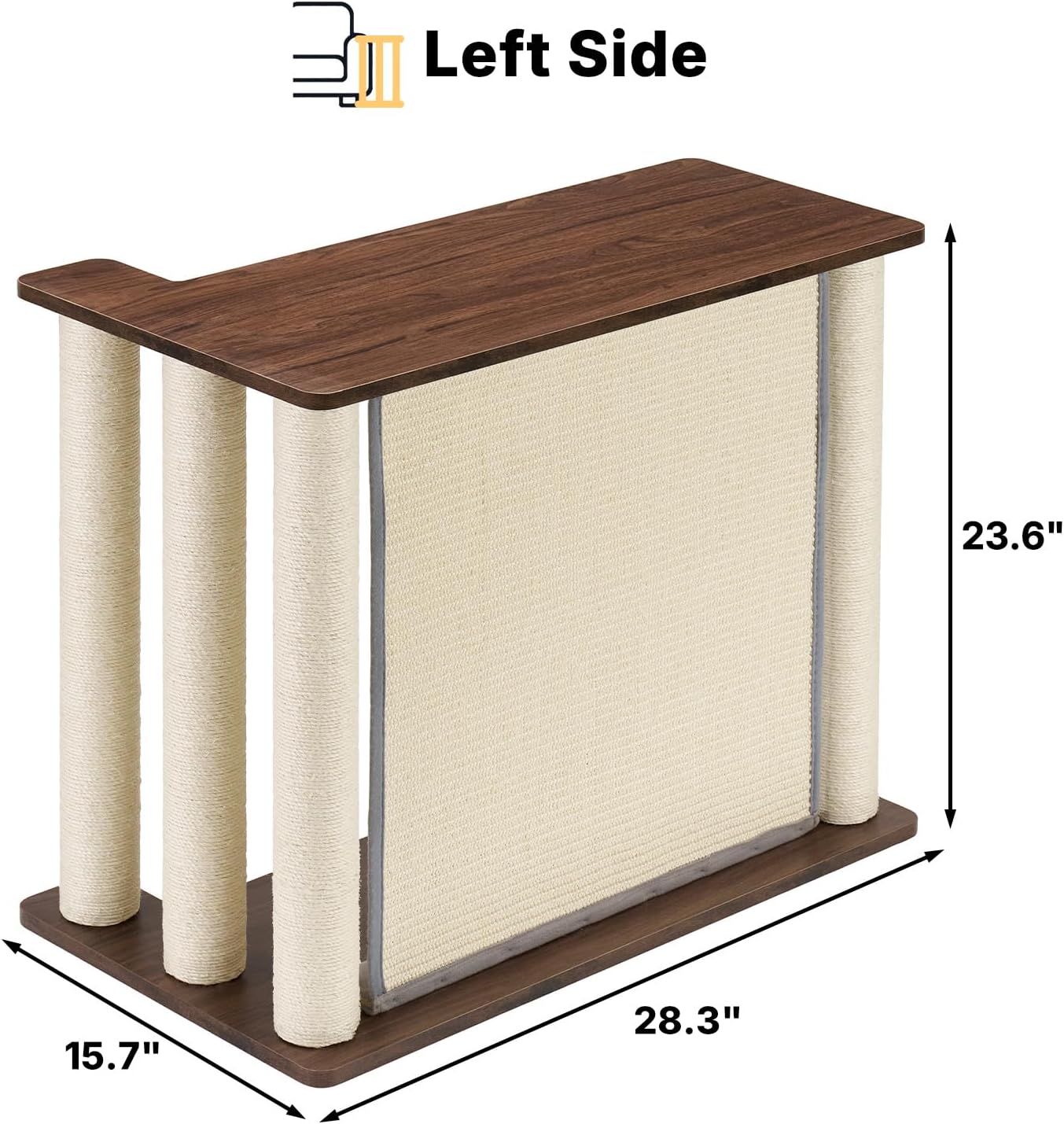 Veehoo pet corner sofa side table assembly view