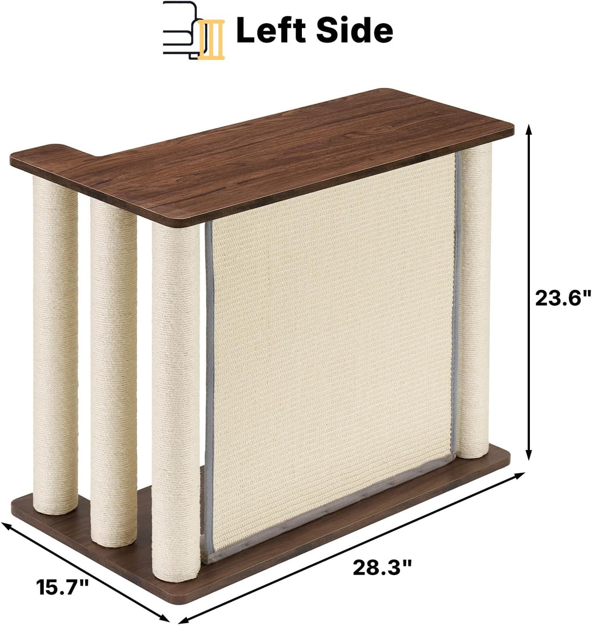 Veehoo pet corner sofa side table assembly view