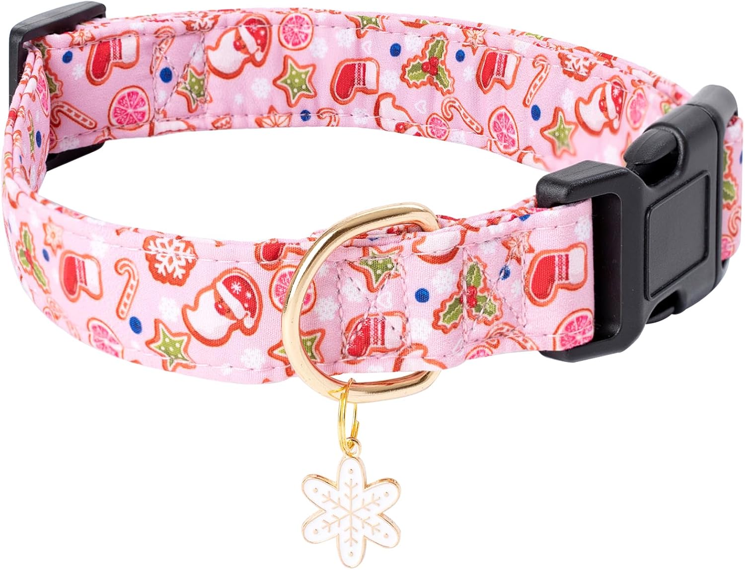 Adjustable strap feature of Faygarsle designer floral dog collar
