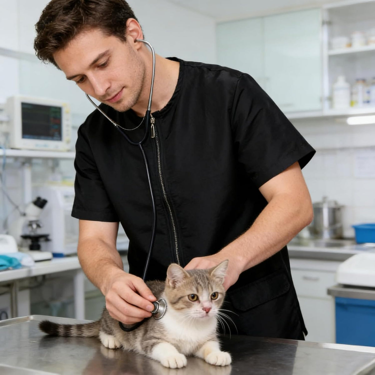 Lightweight 150g Pumtus professional stylist jacket for pet shops and salons
