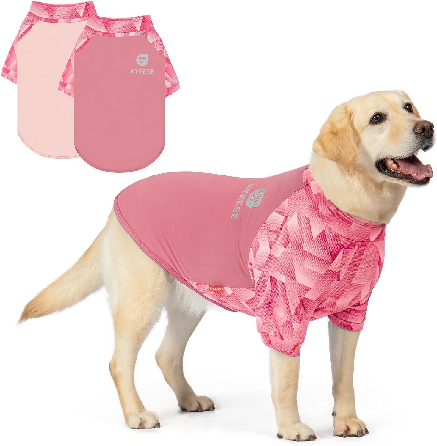Small dog running in Kyeese summer sun shirt