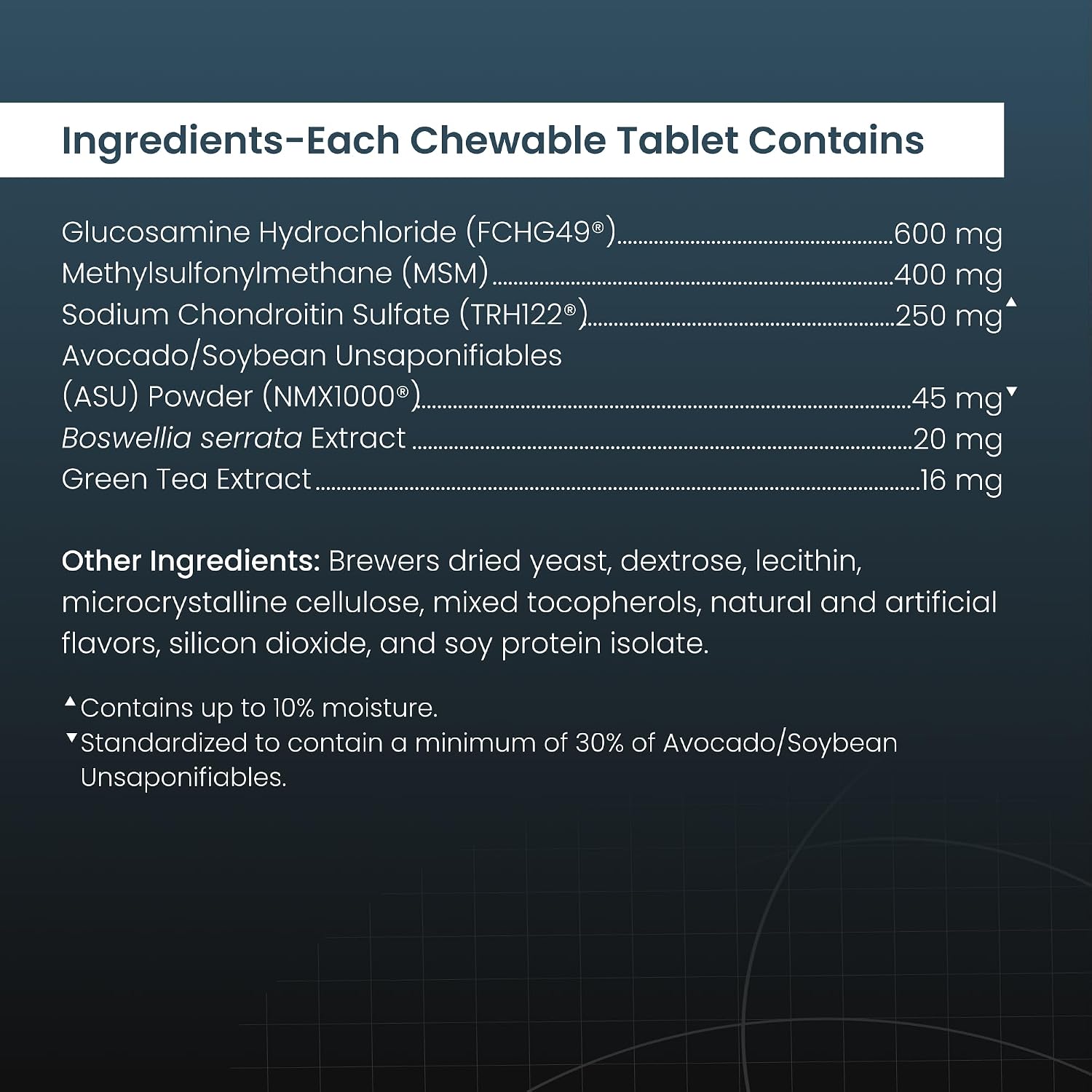 Nutramax Dasuquin advanced joint health tablets close up image