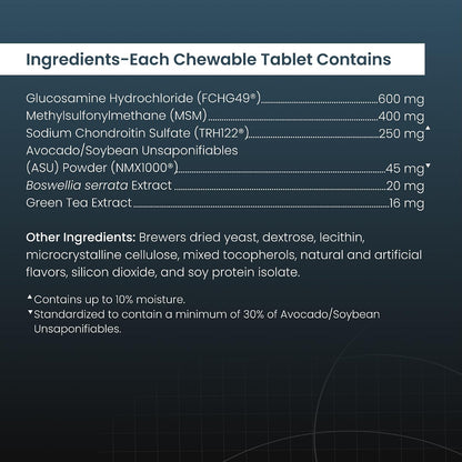 Nutramax Dasuquin advanced joint health tablets close up image