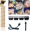 Goldseaside Pro T Clippers electric pro li trimmer gold front view showing premium design.