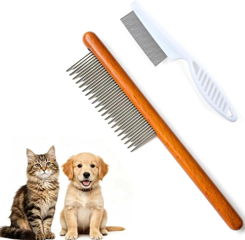 Yddpet solid wood pet grooming comb front view