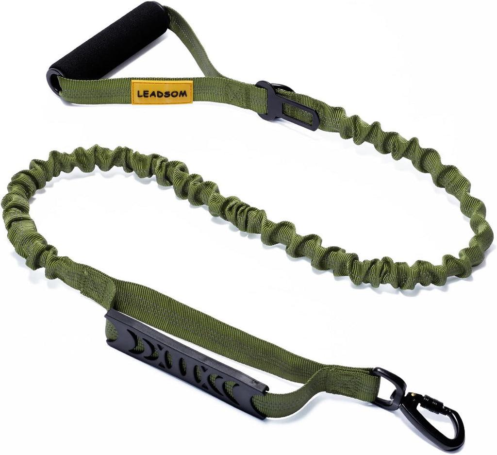 6FT Highly Reflective Heavy Duty Elastic Bungee Medium and Large Dog Leash Shock Absorbing with Comfortable Padded Handle and Traffic Handle Suitable for Training - Image 9