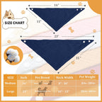 BlissBud adjustable dog bandana laid flat to showcase the premium cotton fabric texture.