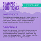 Cloud Star pet grooming shampoo bottle showing lavender and mint ingredients