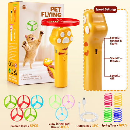 Premium USA imported cat fetch toy launcher set with full accessories