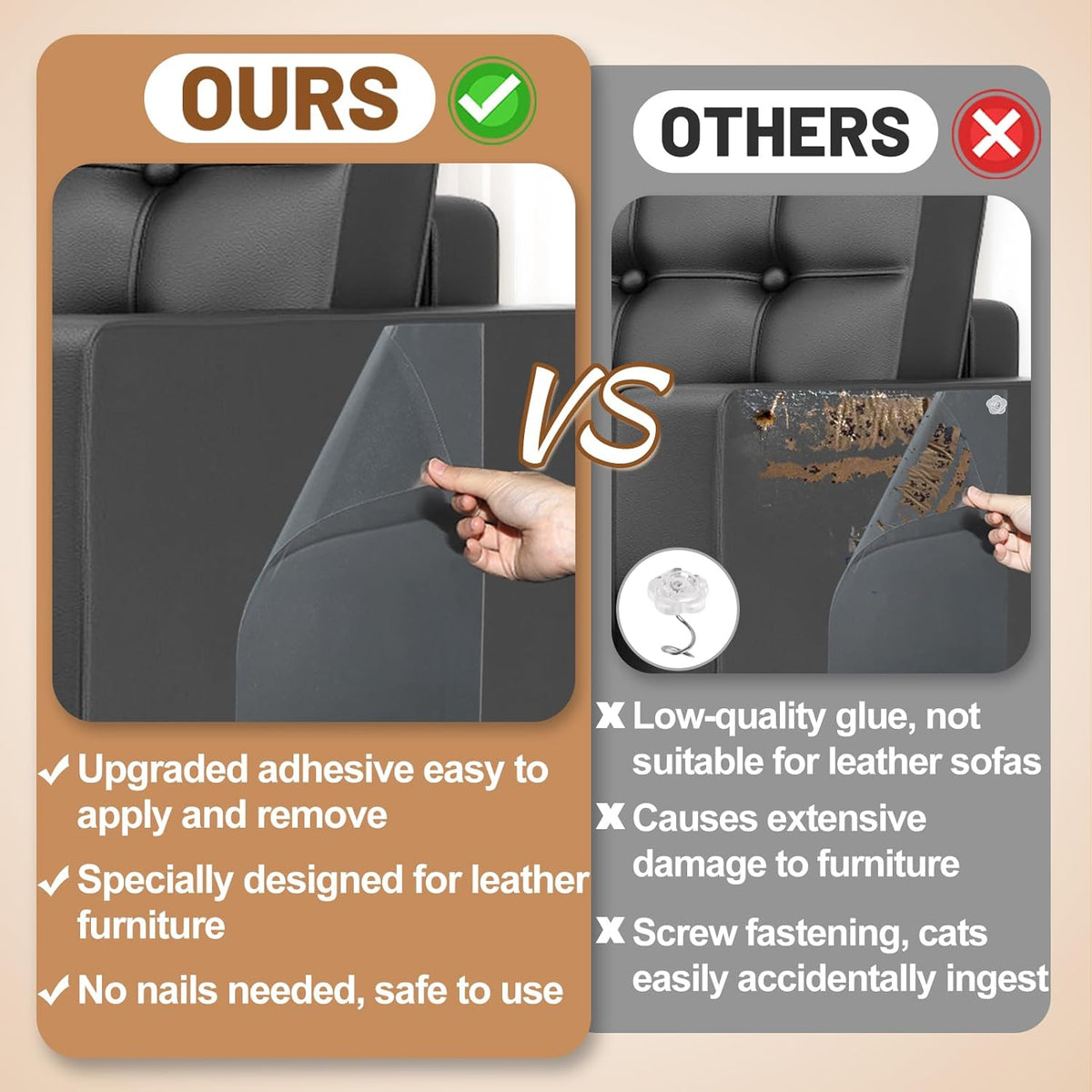 Acostop furniture protector package showing 16 count contents