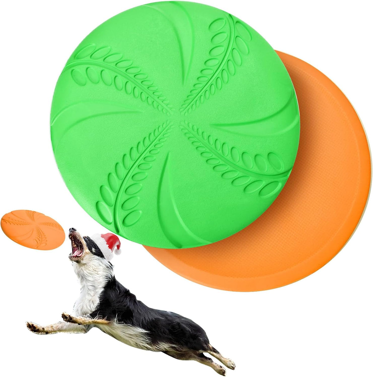 Nobleza Dog Flying Disc 2 Pack8 in Flexible Floatable Dog Disc Toy for Long-Distance Flies and Floats Lightweight Soft Flying Discs Toy for Small Medium Large Dogs to Fetch & Catch, Blue & Green - Image 10