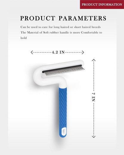 TailGurus flea comb showing dual length stainless steel teeth