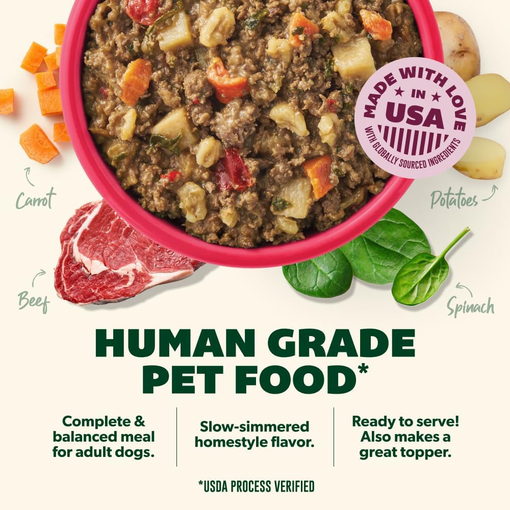 Your Pet's Kitchen Wet Dog Food, Slow Simmered Beef Recipe - Human Grade, USDA Process Verified | Complete & Balanced for Adult Dogs | No Corn, Soy, Wheat | Made in USA | 9oz Pouch, Pack of 6 - Image 10