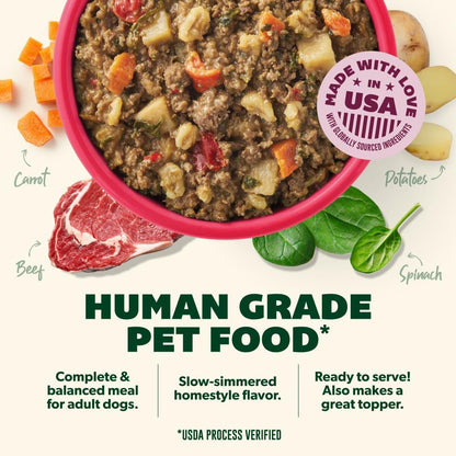 Your Pet's Kitchen Wet Dog Food, Slow Simmered Beef Recipe - Human Grade, USDA Process Verified | Complete & Balanced for Adult Dogs | No Corn, Soy, Wheat | Made in USA | 9oz Pouch, Pack of 6 - Image 10