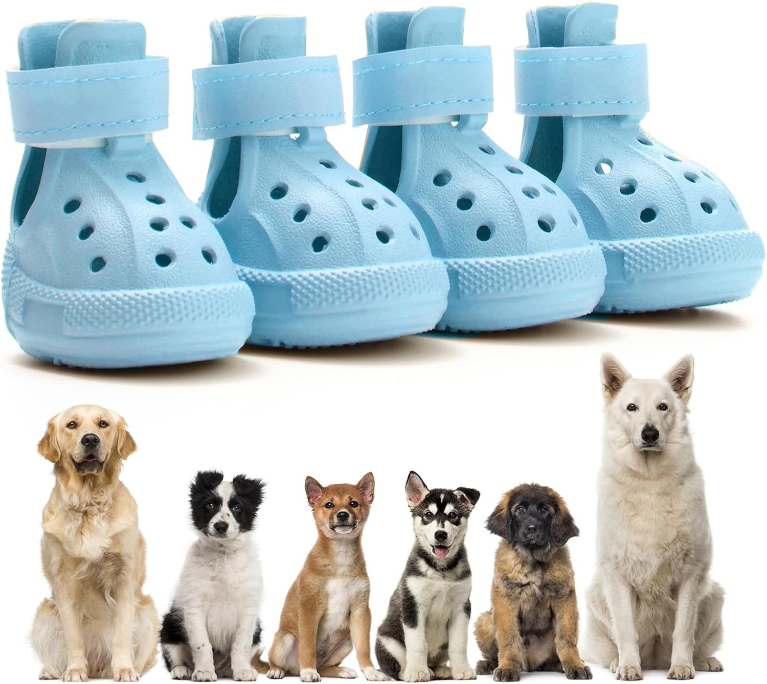 Dog Shoes for Hot Pavement,Non-Slip Waterproof Breathable Easy to Clean Put On and Take Off Dog Boots,Paw Protector for Hot Summer Roads Winter Snow (Pink, Size 8:(3.15"x2.56")(L*W)) - Image 11