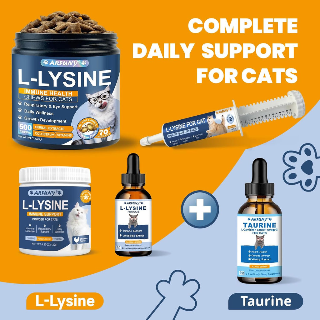 Lysine for Cats - 2 Packs Cat Lysine Drops - Sneezing Treatment, Nasal Relief - Feline Upper Respiratory Infection, Runny Nose, Eye Function - Immune Support - Roast Chicken Flavor - Image 9