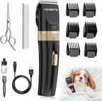 HEAPETS Dog Grooming Clippers, Low Noise, Electric Quiet, Adjustable Clipper Comb, Rechargeable Cordless Dog Hair Clippers for Dogs Cats Pets, Gold - Image 11
