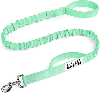 OutdoorMaster dual handle dog leash for walking and hiking safety