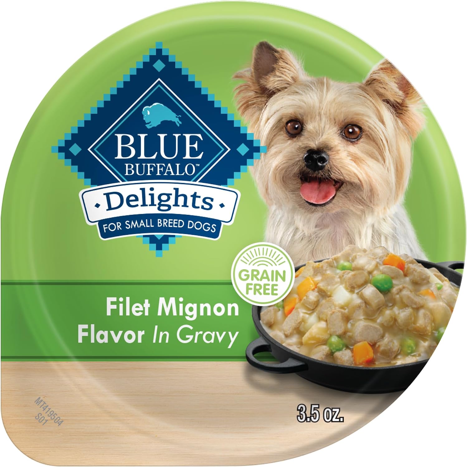 Blue Buffalo Delights Variety Pack Natural Grain Free Wet Dog Food for Small Breed Dogs (Filet Mignon Flavor & New York Strip Flavor) in Gravy with Natural Ingredients, 3.5-oz. Each (12 Cups) - Image 14