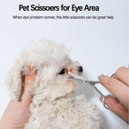 Close up of pet tear stain comb teeth for small dogs
