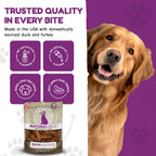 Loving Pets soft jerky duck sausage treats for dogs