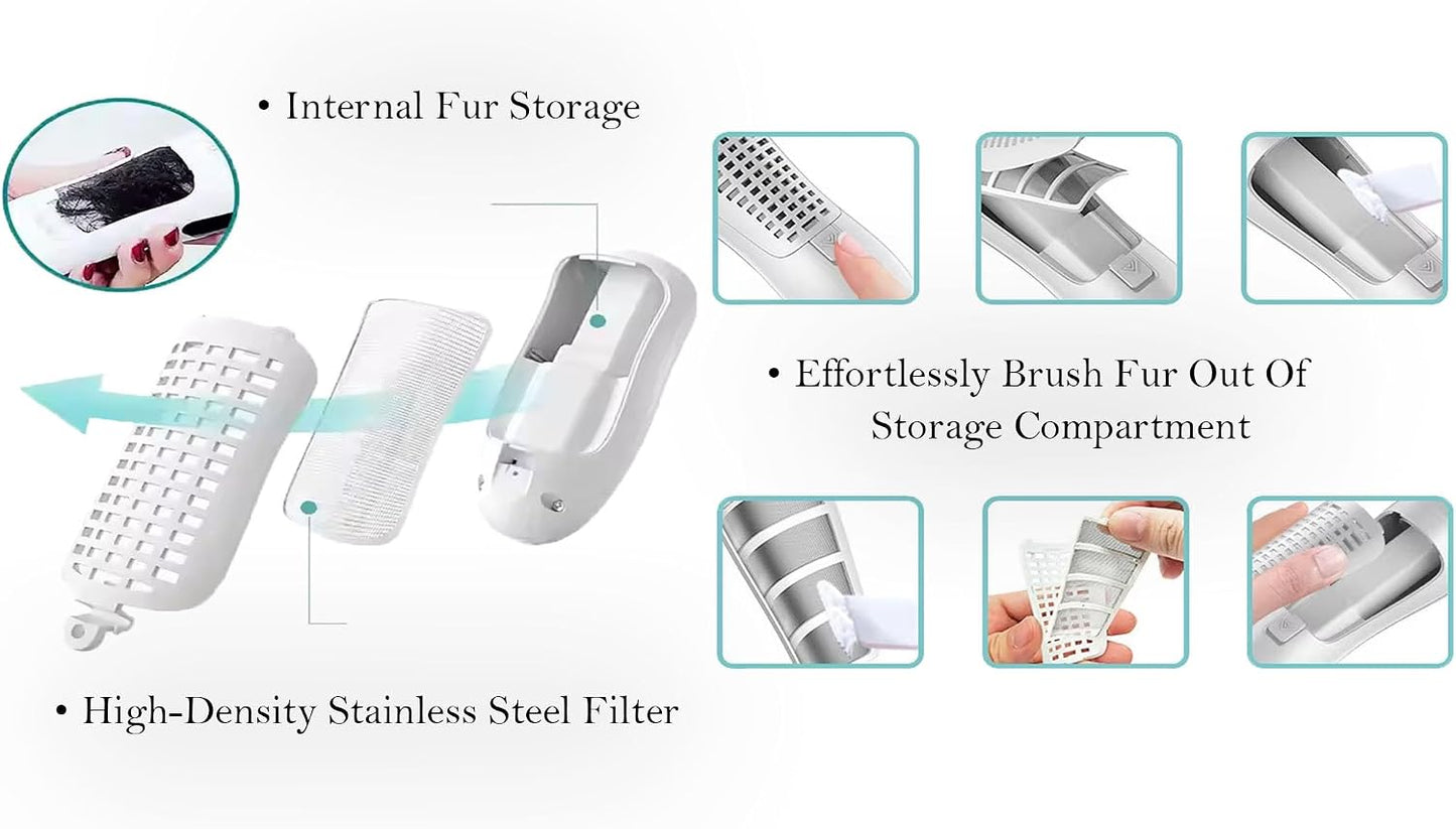 Floofy Fanny 2 speed pet grooming vacuum being rinsed under tap water