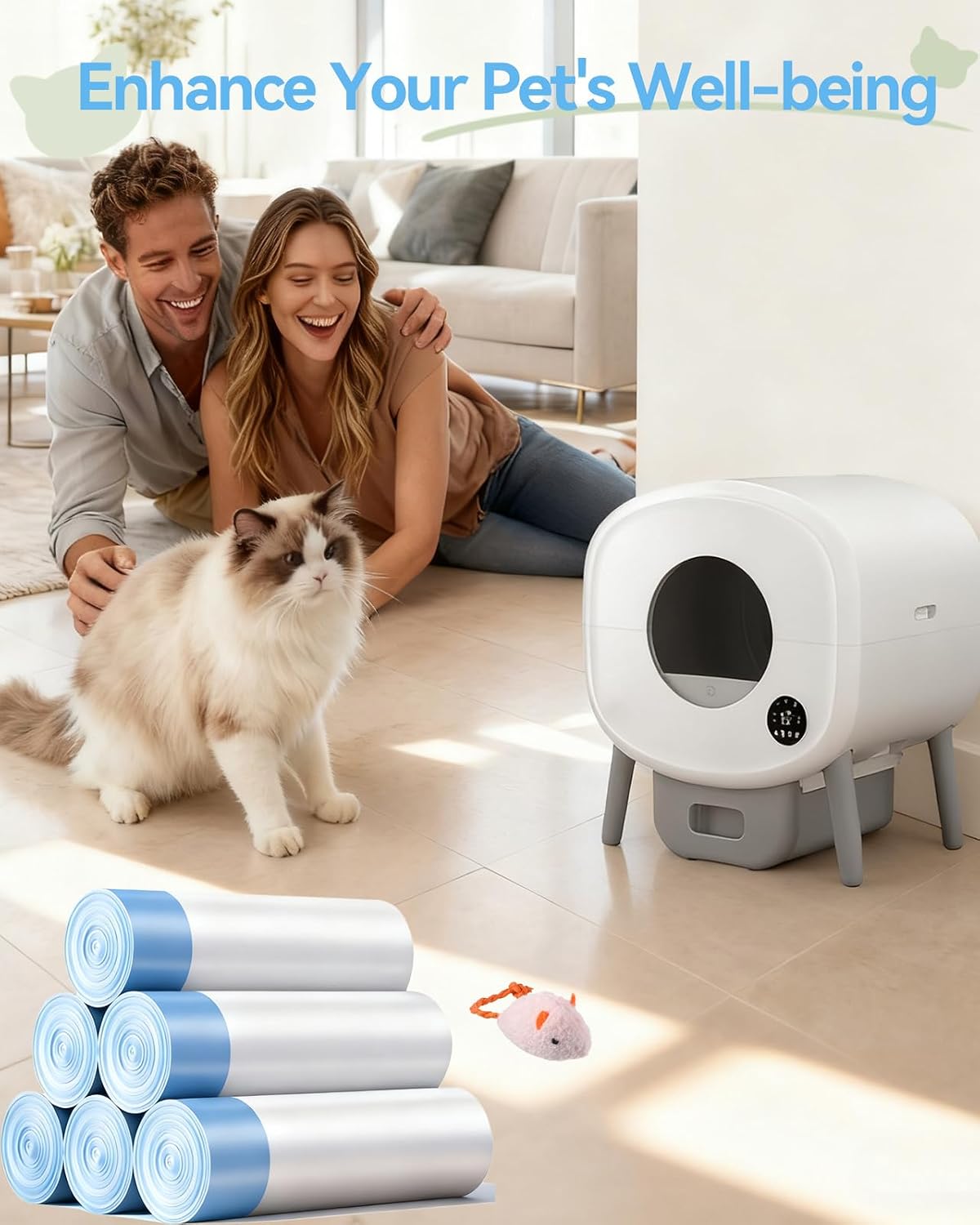 Premium imported cat litter robot replacement drawstring bags