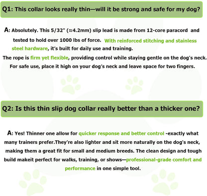 Premium 12 strand core paracord pet collar detailing the secure sliding mechanism design