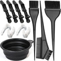 Borogo 12-piece professional salon hair coloring kit front view featuring black mixing bowl and applicator brushes.