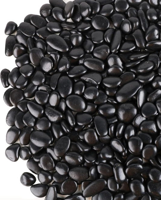 Cgjq Black Pebbles for Plants 1.8lb bag front view