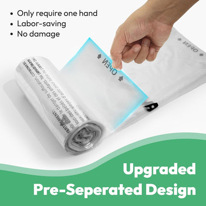 AMOGOGOPET 9 to 11 gallon clear trash bags for pet waste