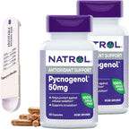Natrol Pycnogenol capsules bottle front view with antioxidant supplement packaging