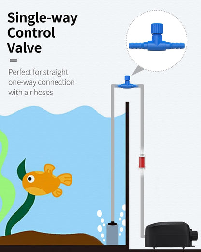 Durable Pawfly aquarium tubing connectors packaged and ready for fish tank aeration.