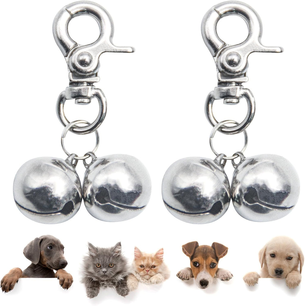 SCENEREAL Bells for Dog Collars - 2 Pack Pet Hanging Ring Bell Accessories for Dog & Cat, Pet Pendant Collar Charm with Heavy Duty Snap Clips, Copper Bells for Tracking and Training Christmas Gift - Image 11