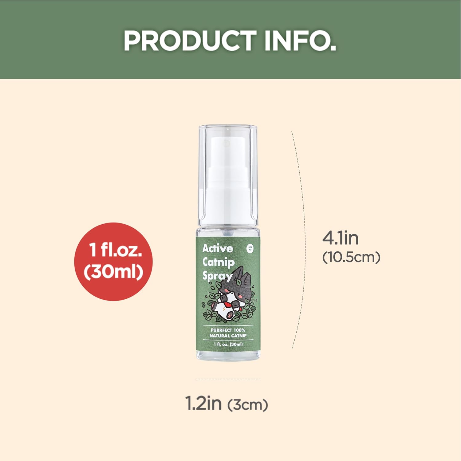 JAYU PET Active Catnip Spray - High Potency Transparent Liquid Spray Made of Fresh Organic Catnip for Indoor Cats and Kittens, Relieves Stress, Calming, Revives Toys (1fl oz) (Catnip Spray, 1fl oz) - Image 10