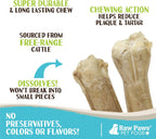 Raw Paws pressed dog bones for large aggressive chewers single ingredient treats