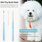 JGocot miniature pet toothbrush with ergonomic anti slip handle for puppies and kittens