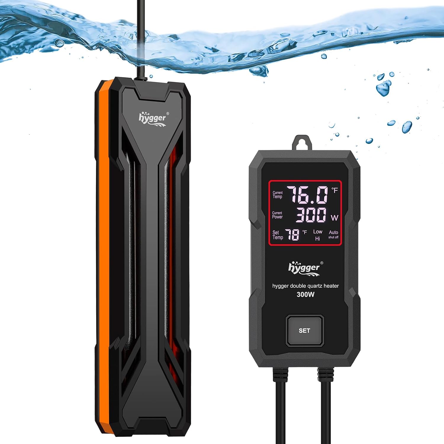 Packaging for Hygger imported aquarium heating equipment