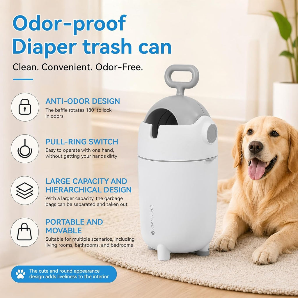 Linashi indoor litter disposal bin with lid closed