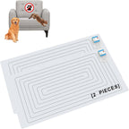 SEERWAY Scat Pet Shock Mat 2 Pieces, Shock Pads for Dogs and Cats Training Indoor, Electric Repellent Mat Keeps Pets Off Couch, Sofa, Countertop, 3 Modes, 2 Pieces Same Size, Battery Operated - Image 10