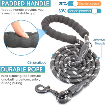 BAAPET shock absorbing two dog leash with extendable bungee cords stretched out.